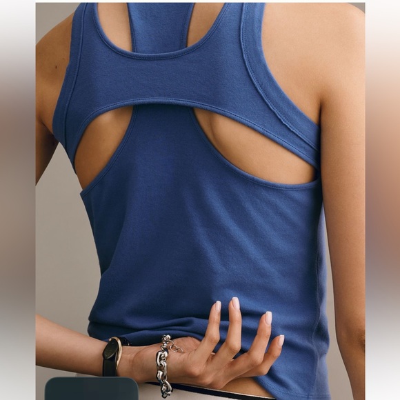 Anthropologie Pilcro Mock-Neck Cutout Tank, NWT - Picture 2 of 8